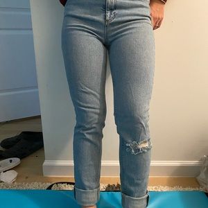 ASOS denim wash high waisted jeans